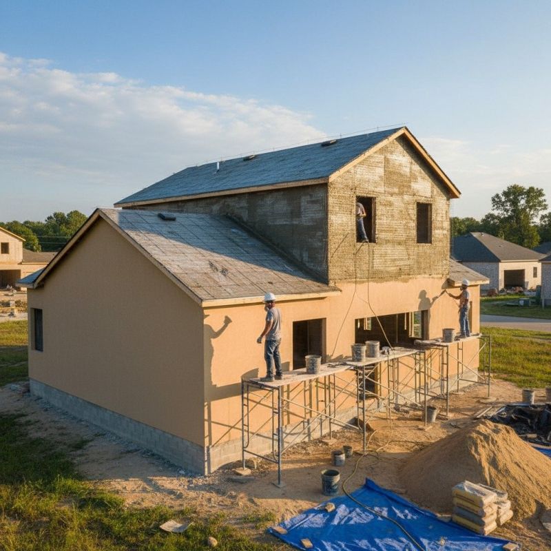 Artificial Stucco Installation detail
